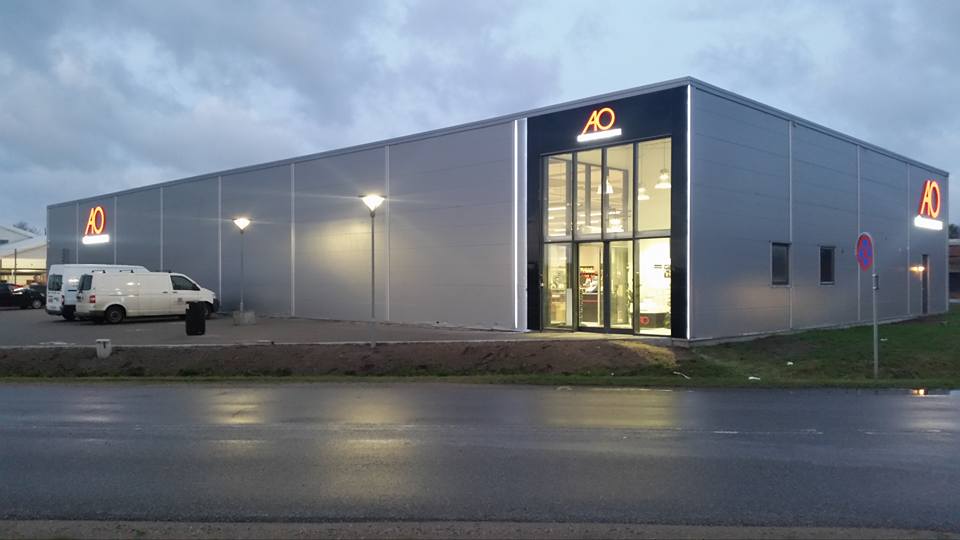 Udendørs lys + lysende skilt - AO frederiksværk